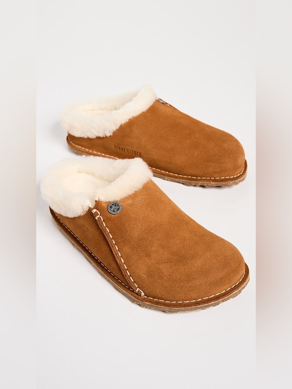 Birkenstock Zermatt Shearling Lined Suede Cozy Slippers Lounge Shoes Size 42